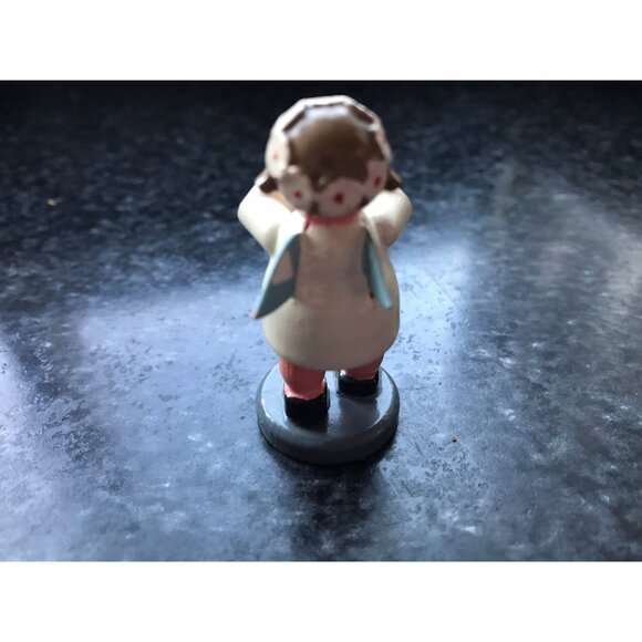 Vtg Christmas Wooden Music Angel Playing The Trumpet Erzgebirge Made In Germany - Picture 4 of 8